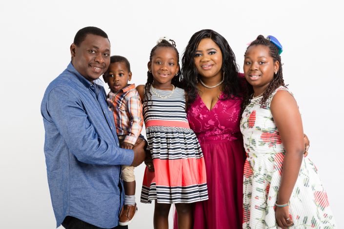 family in studio photo session
