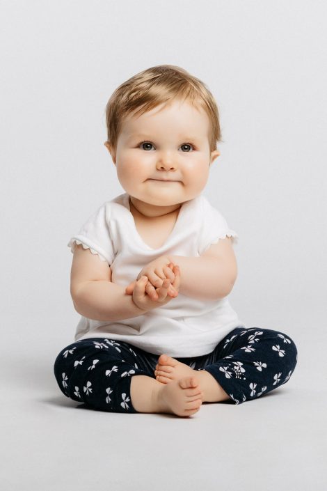 baby in photography studio