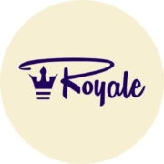 Logo featuring crown with script Royale text
