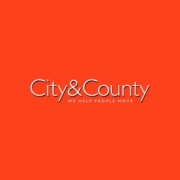 City and County logo on orange background