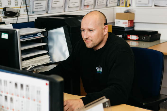 Man working at desk in an office