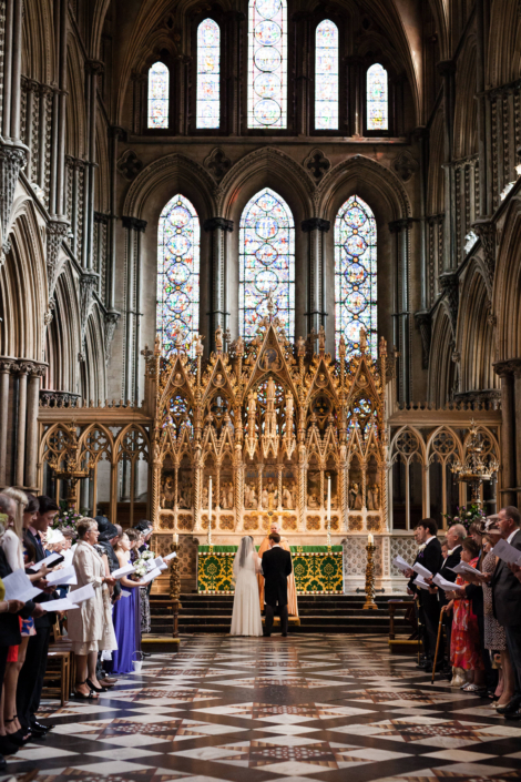 Wedding ceremony in a stunning cathedral setting